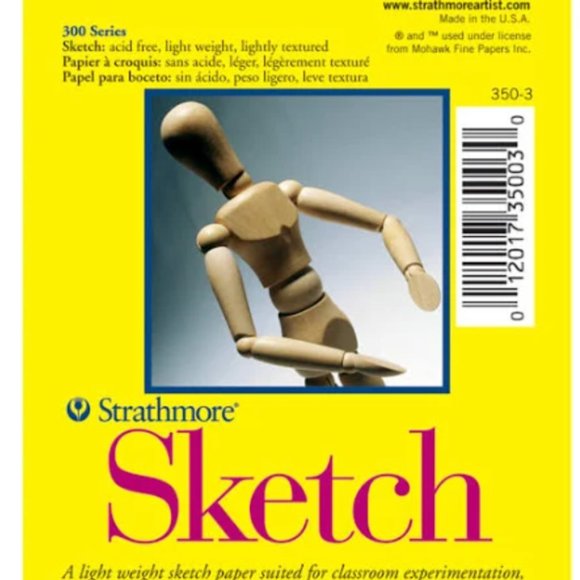 Strathmore 300 Series Sketch Paper Pad, Glue Bound, 14x17 inches, 100 Sheets - Picture 1 of 6